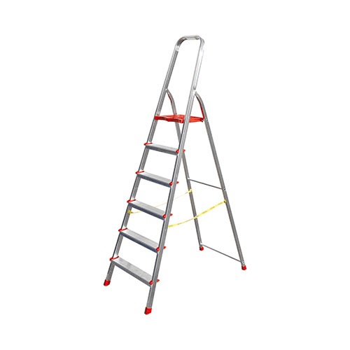 Echelle domestique en aluminium à 7 marches - H. 1,54 m