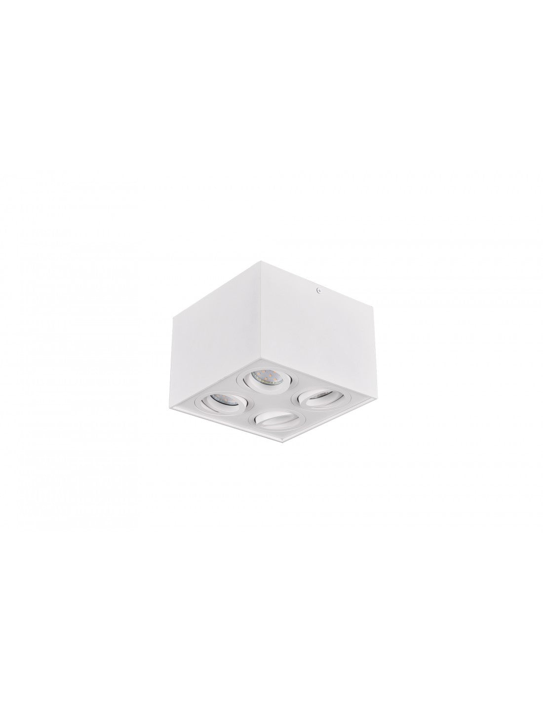 Plafonnier Biscuit Blanc 4 Spots GU10 Orientables Trio Lighting