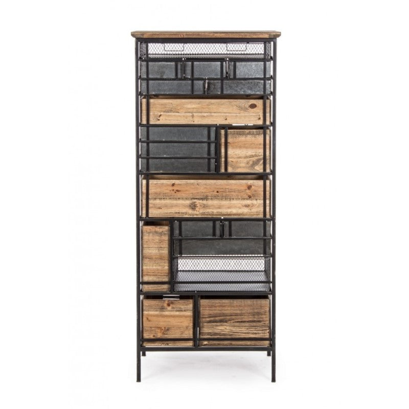 Commode en acier avec dix-neuf tiroirs Anthracite OFFICINA 59x33,5x h146 cm
