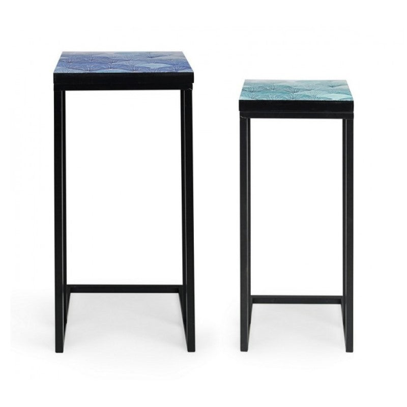 Ensemble de tables basses de mobilier industriel moderne 2 pièces