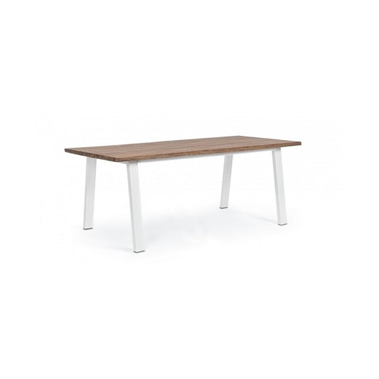Table de jardin Oslo Blanc Naturel 100x200 cm