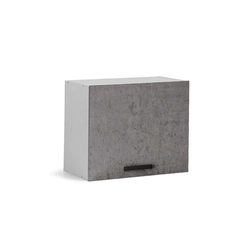 Élément mural sur hotte gris ciment avec porte de cuisine 60x32xh49 cm