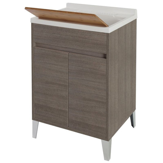 Lavabo à deux portes en Chêne Foncé 60x50x h84 cm