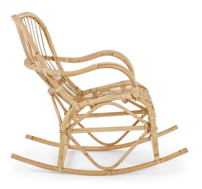 Fauteuil à bascule en rotin naturel CASIMIRA 66x82x h88 cm