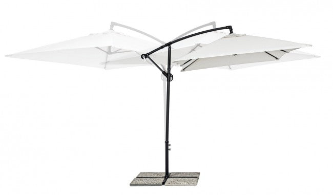 Parapluie à bras Texas 2x3 cm anthracite-naturel