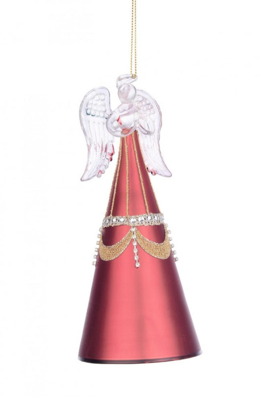 8x Pendentif Ange Rouge Vt Gyl