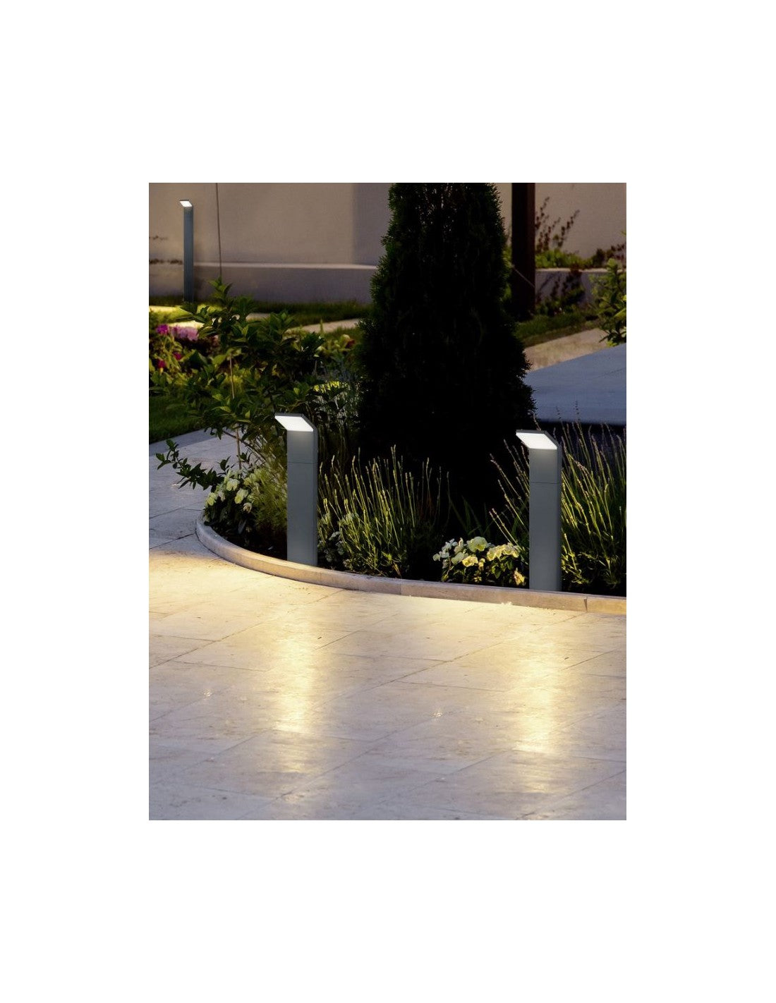 Borne de Jardin Moderne Perle Led IP54 Anthracite H50 cm Trio Eclairage