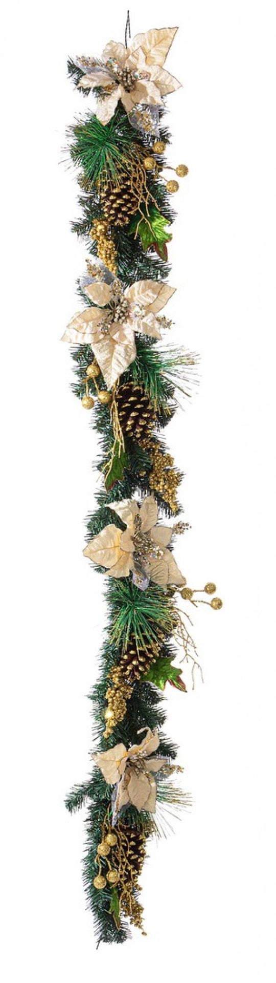 4x Champagne Poinsettia Boa Kyle H180