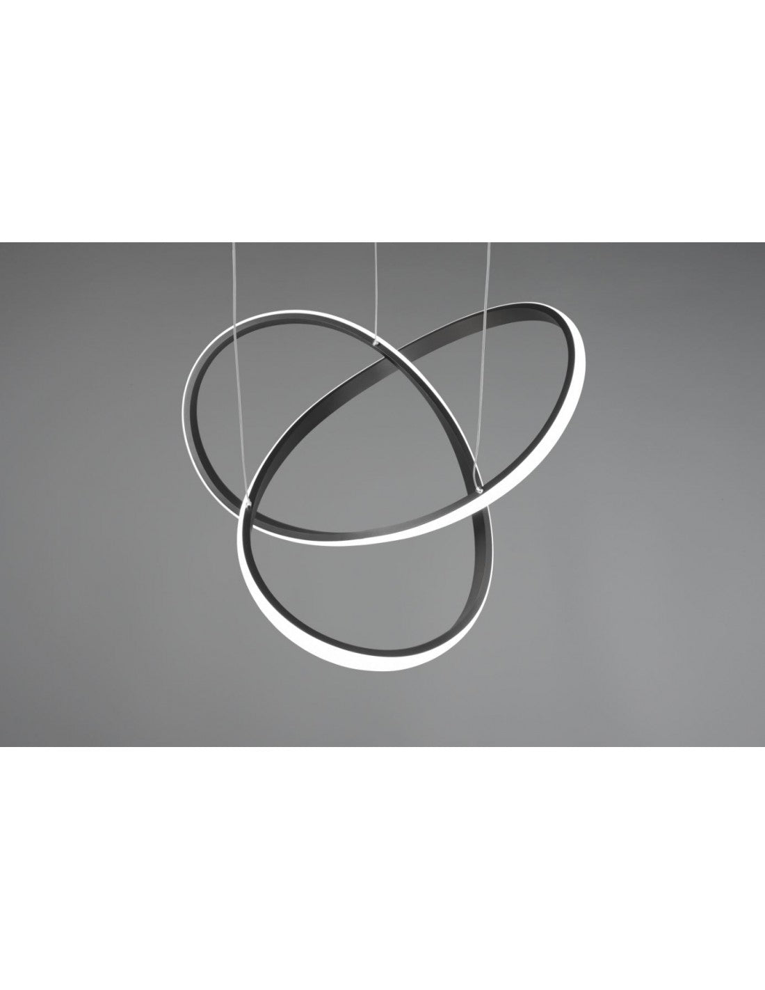 Suspension Cours Moderne Variateur Led Noir 27W Ø60 cm Trio Lighting