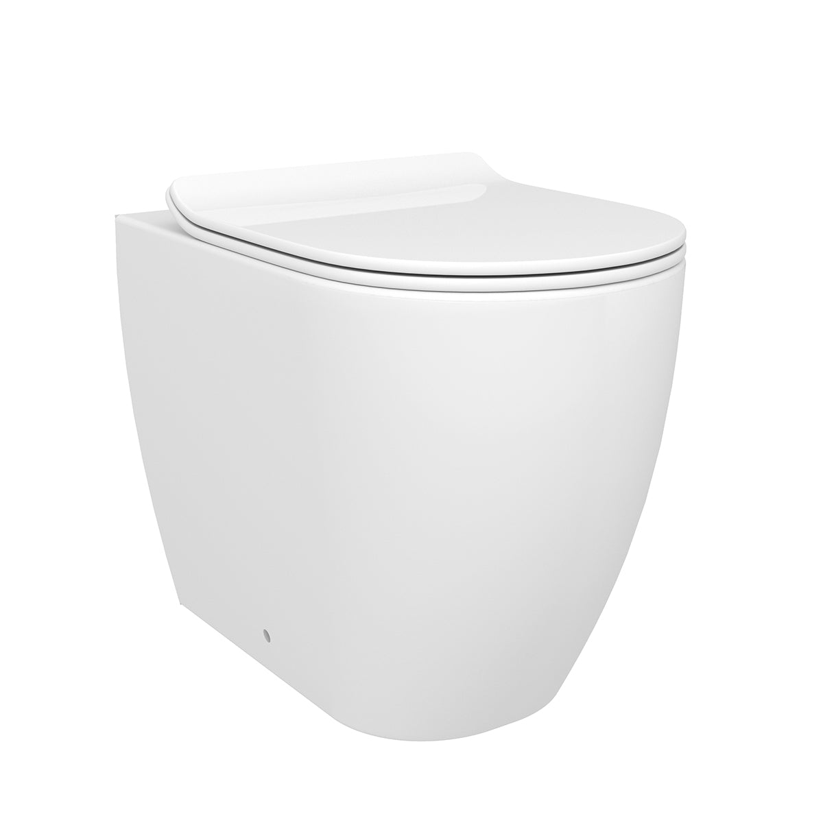 Cuvette adossée au mur sans rebord Greta - Bonde universelle blanc mat