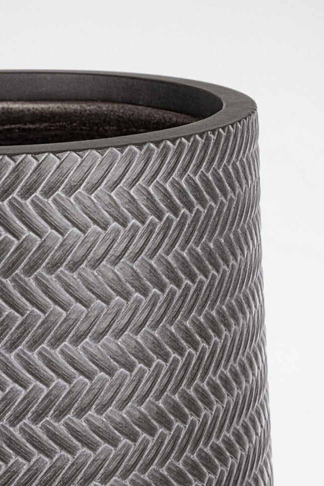 Set2 P.Vase Tressage À Alto Anthracite