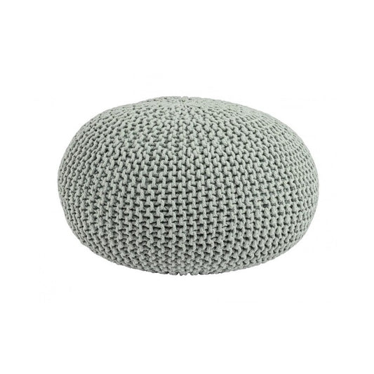 Pouf tressé menthe Bizzotto 80 cm