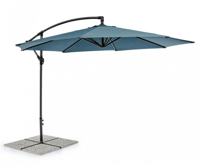 Parasol de jardin avec bras 360° Texas 300x h260 cm Anthracite-Paon
