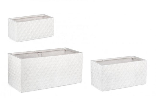 Set3 Vase Pyramide Rett Blanc