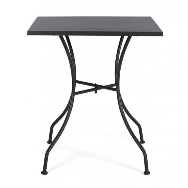 Table Kelsie en acier anthracite 70x70 cm