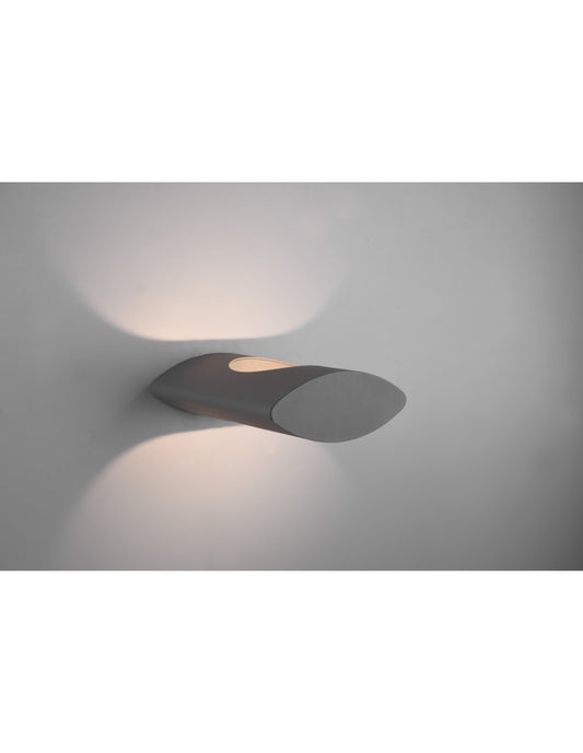Applique IP54 Double Émission Anthracite LED Katun Trio Lighting