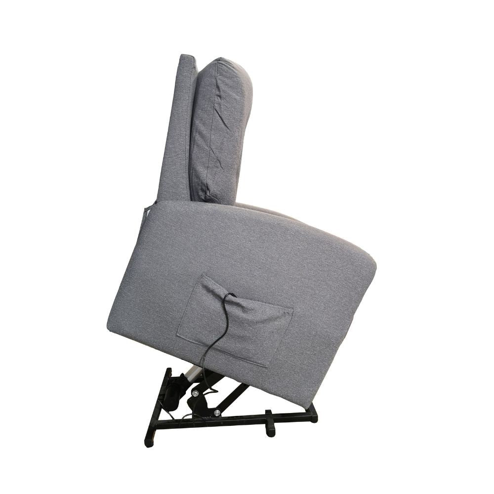 Fauteuil élévateur Katia en tissu gris avec 1 moteur