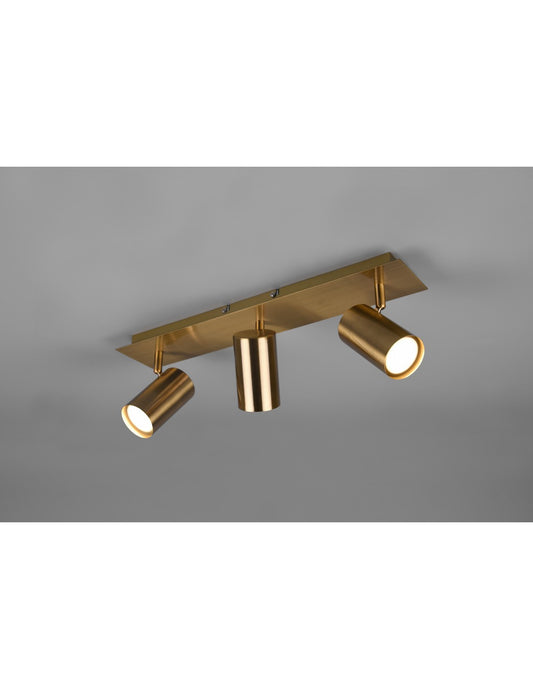 Spot Marley 3 Spots GU10 Laiton Vieilli L48 cm Trio Lighting