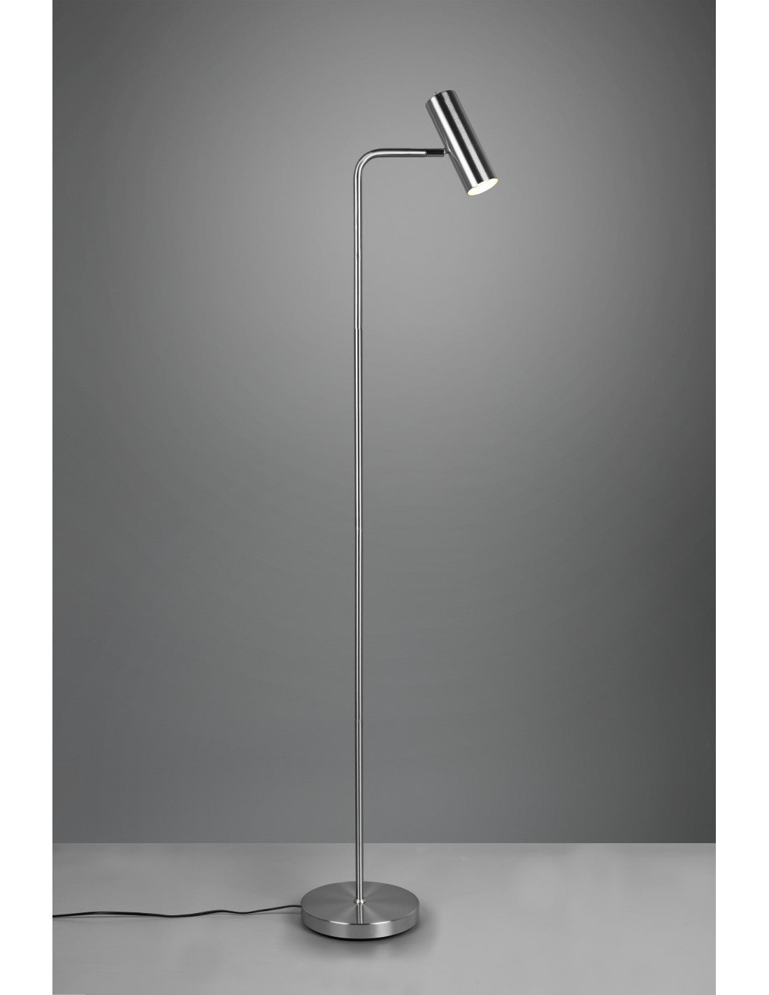 Lampadaire Marley Nickel Spot Cylindre H151 Trio Lighting