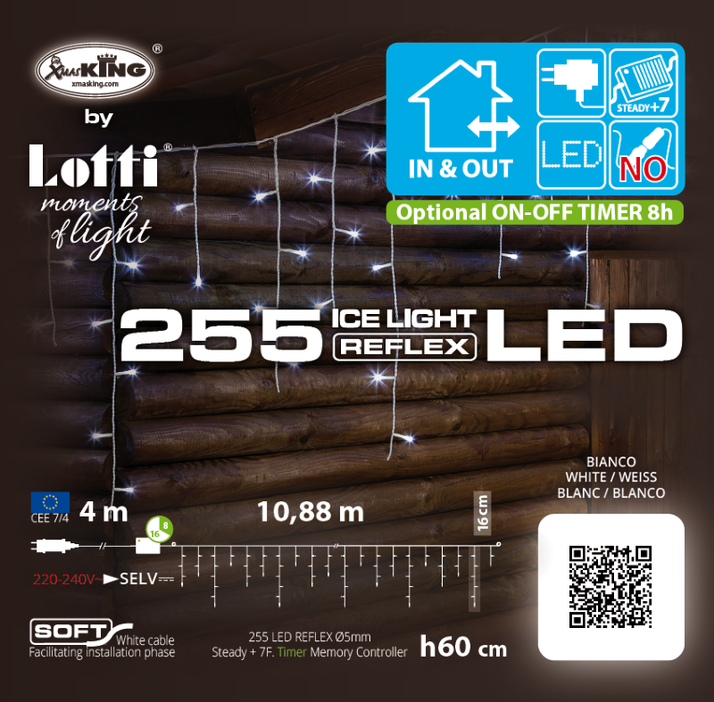 Ice Light WLED 255 LED 10,88 M x H60cm
