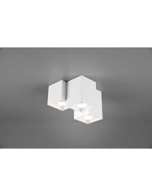 Plafonnier 3 Cubes GU10 Fernando Blanc Mat Trio Lighting