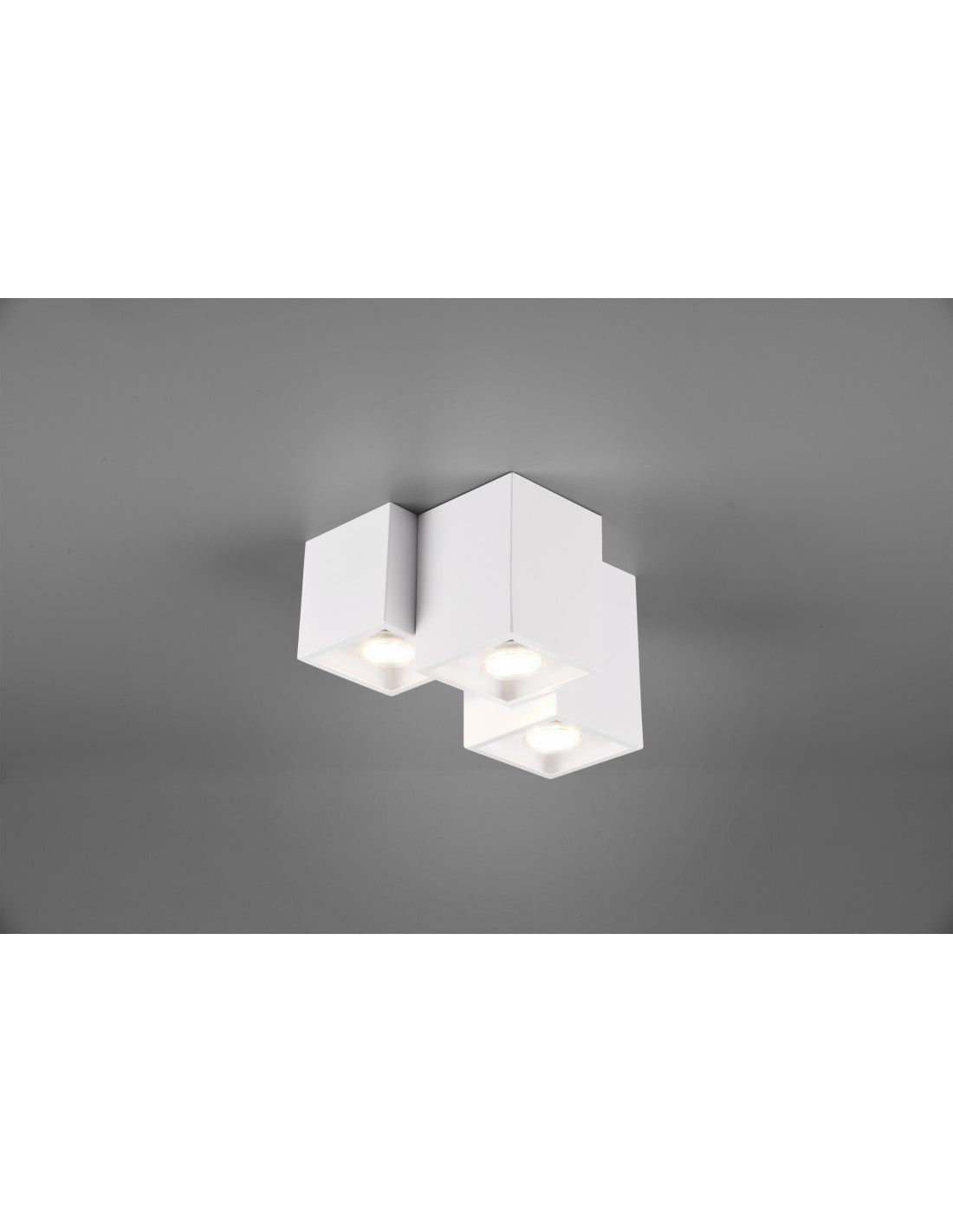 Plafonnier 3 Cubes GU10 Fernando Blanc Mat Trio Lighting