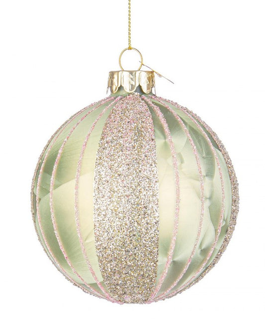 12x Sphère Vt Chrystal Vert Vert D80
