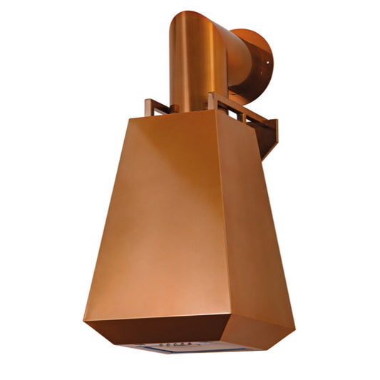 Hotte aspirante DIAMOND en inox cuivre antique 50 cm