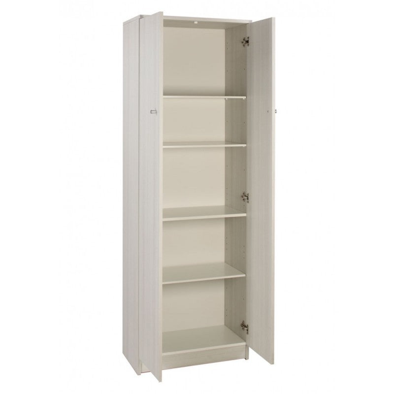 Armoire polyvalente blanche à deux portes 62x34x h182 cm