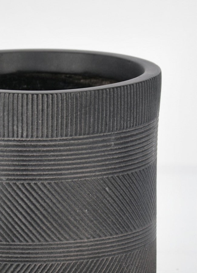 Set5 P.Vase Rigo Cil Anthracite