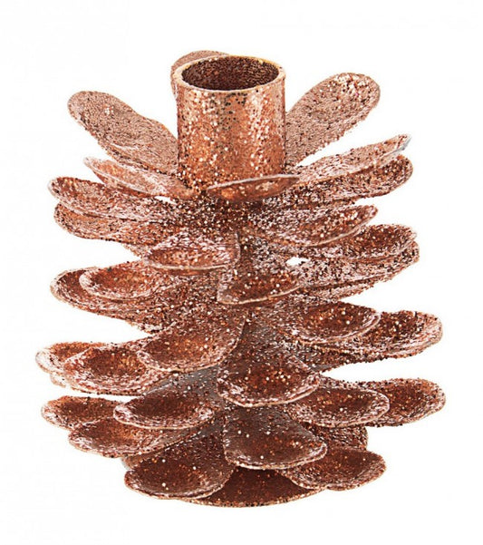 6x Bougeoir 1P Pinéale Or Rose H10