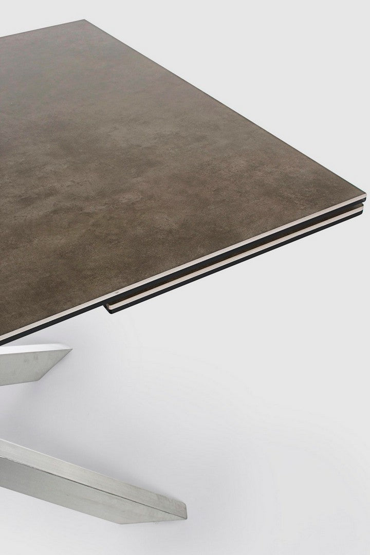 Table extensible en acier céramique Arzachel 160-240 x 90 cm