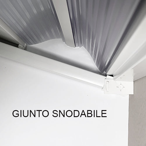 Cabine de Douche 2 Côtés Avec Pliage Réduit. Ligne Rosy Plisse' Mod.