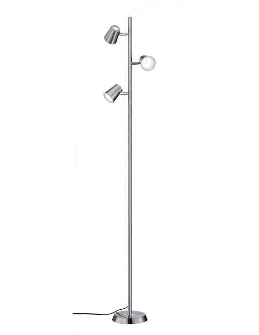 Lampadaire linéaire avec 3 spots LED Narcos Nichel Trio Lighting