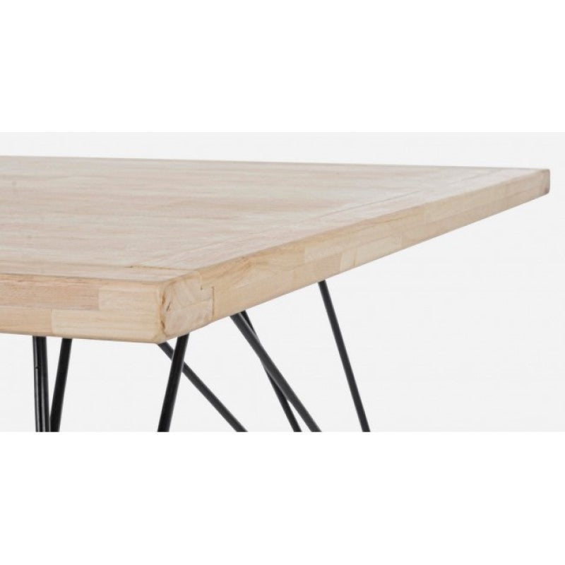 Table design industrielle en bois DISTRICT 160x90x h76 cm