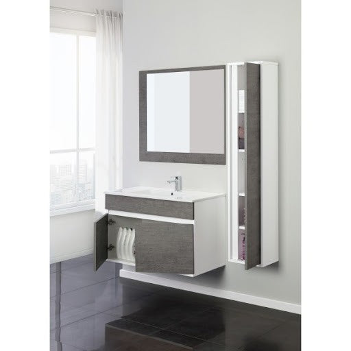 Composition de salle de bain avec deux portes Fabula Line White Cement 90x47x h57cm
