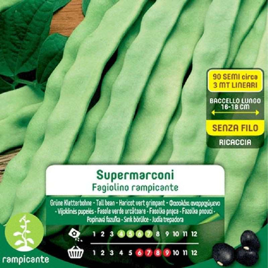 Graines de Haricots Grimpants Supermarconi en Maxi Sachet