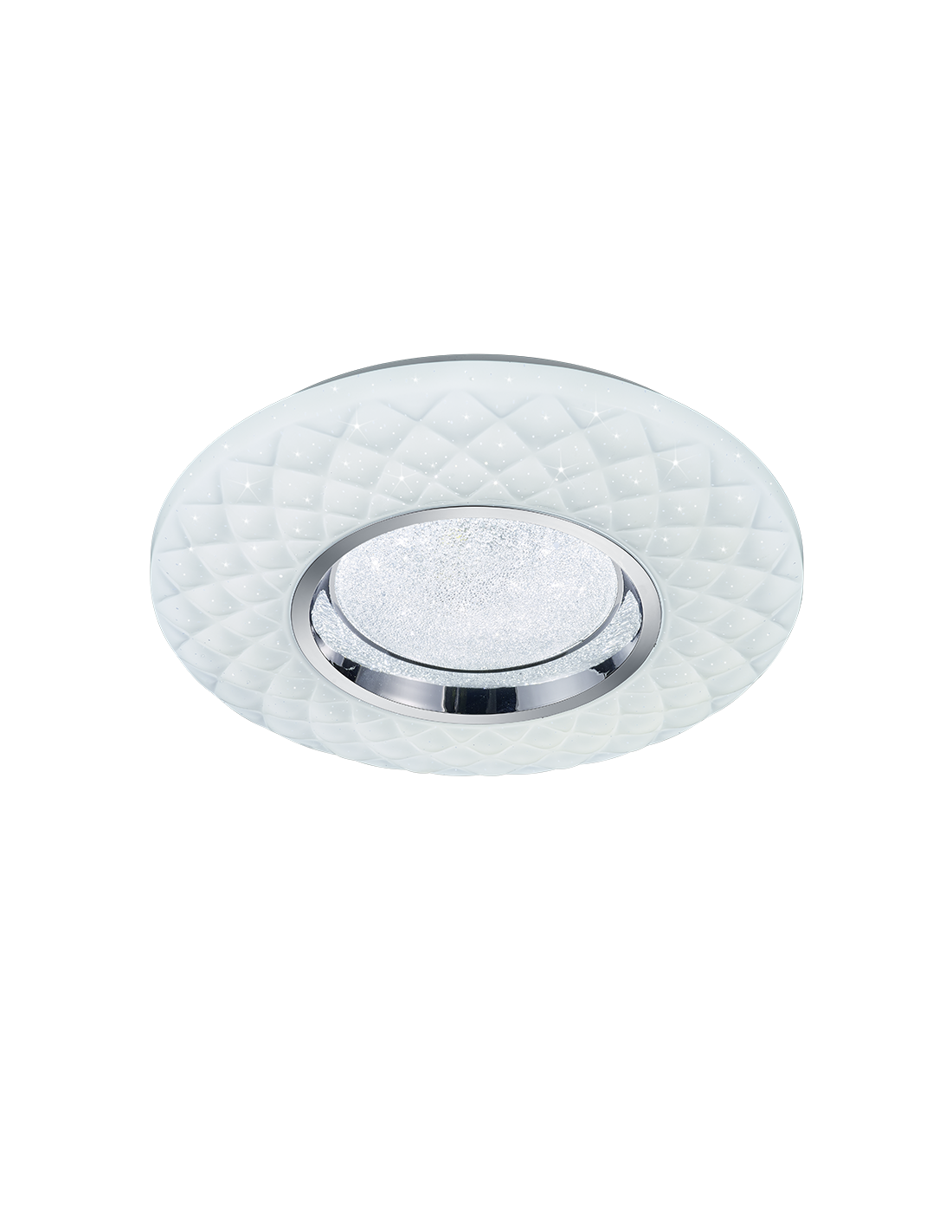 Plafonnier LED moderne Dimmer Magnolia Losange Blanc Décorations Ø39 cm Trio Lighting