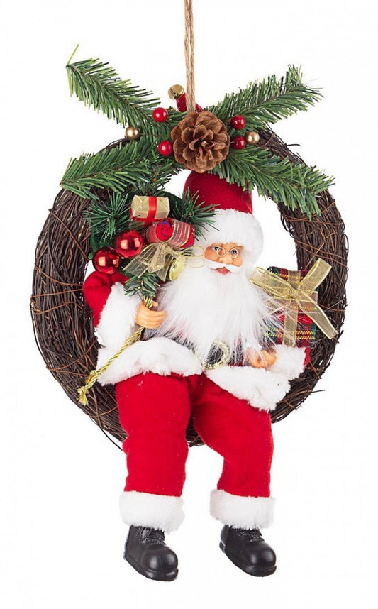 6x Couronne de Père Noël rouge traditionnelle D30
