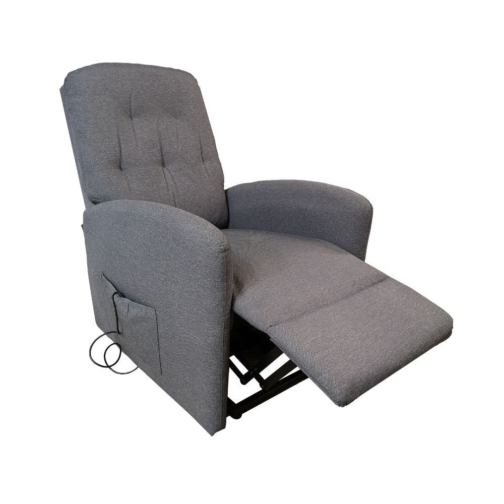 Fauteuil élévateur Katia en tissu gris avec 1 moteur