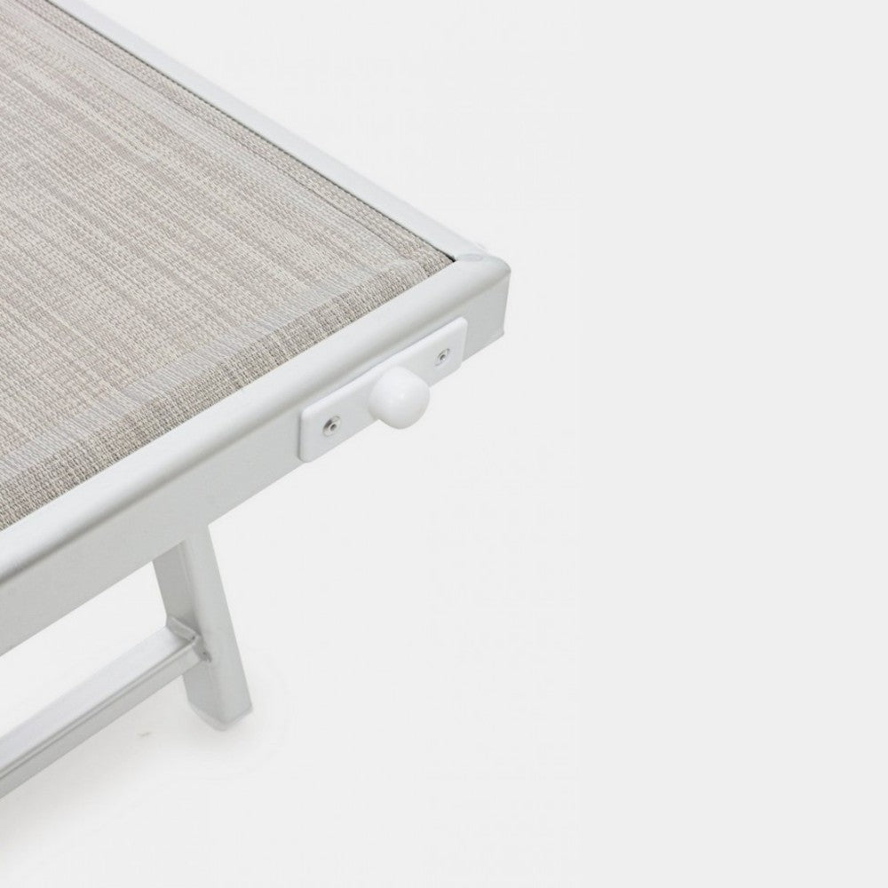 Transat pliant OCEAN en aluminium gris