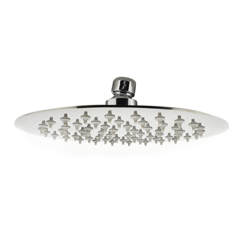 Pomme de douche ronde ultra fine en inox 350 mm