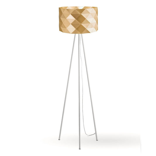 Nouveau Lampadaire trépied doré en métal Cm. 40x146h