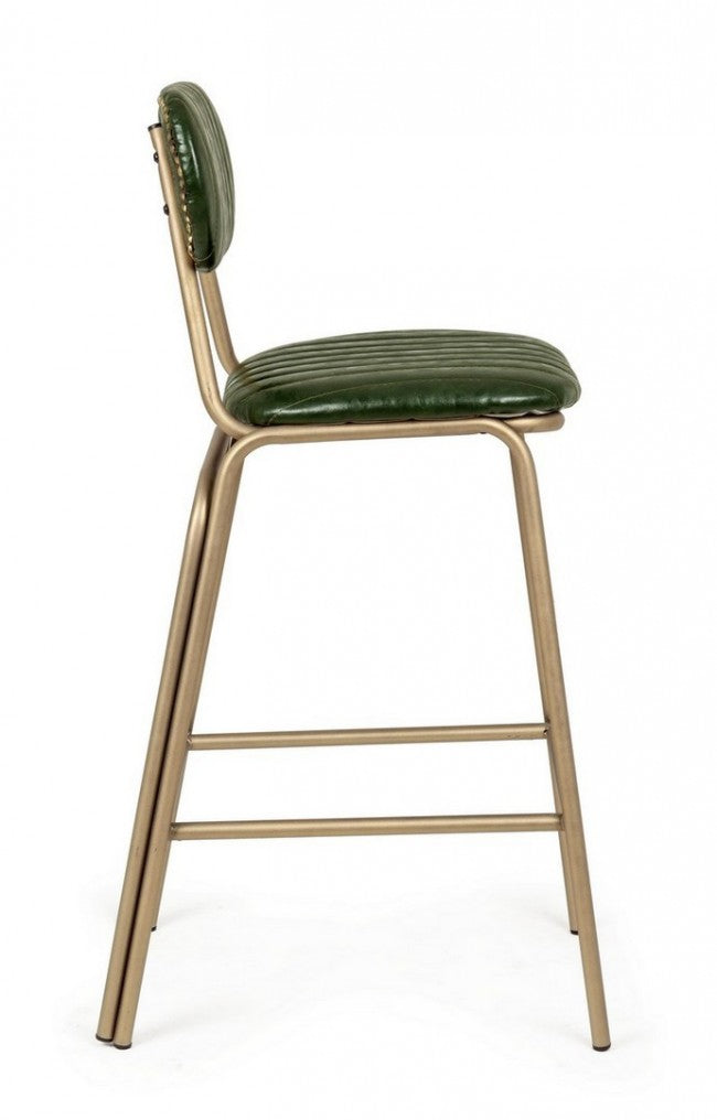 Tabouret de bar vintage Addy vert foncé 41x51x100h cm