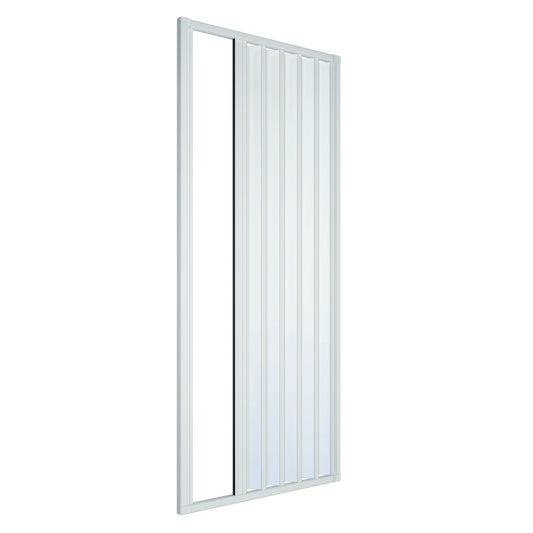 Cabine de douche en niche à soufflet réductible modèle Onofrio Lux