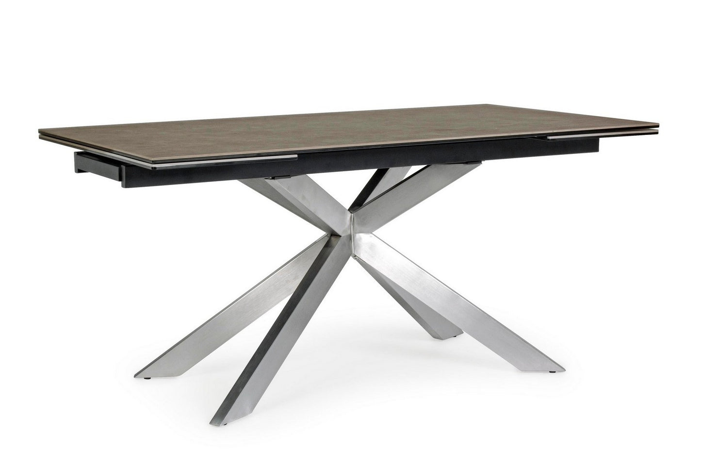 Table extensible en acier céramique Arzachel 160-240 x 90 cm