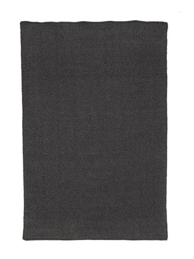Tapis d'extérieur gris en fibre synthétique fait main 170x240