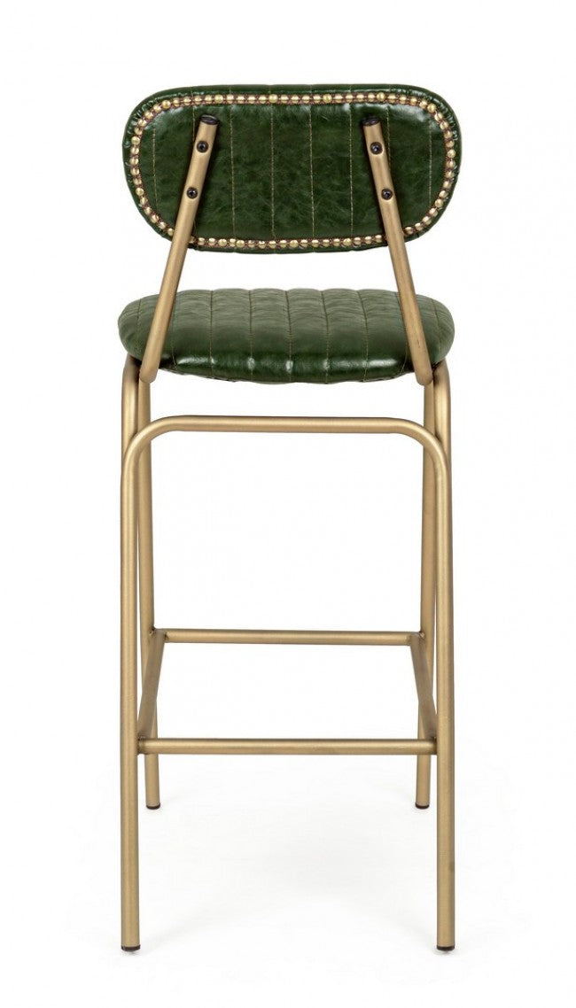 Tabouret de bar vintage Addy vert foncé 41x51x100h cm