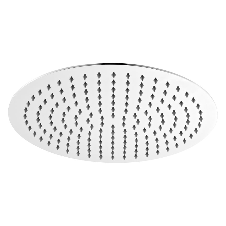 Pomme de douche ronde ultra fine en inox 350 mm