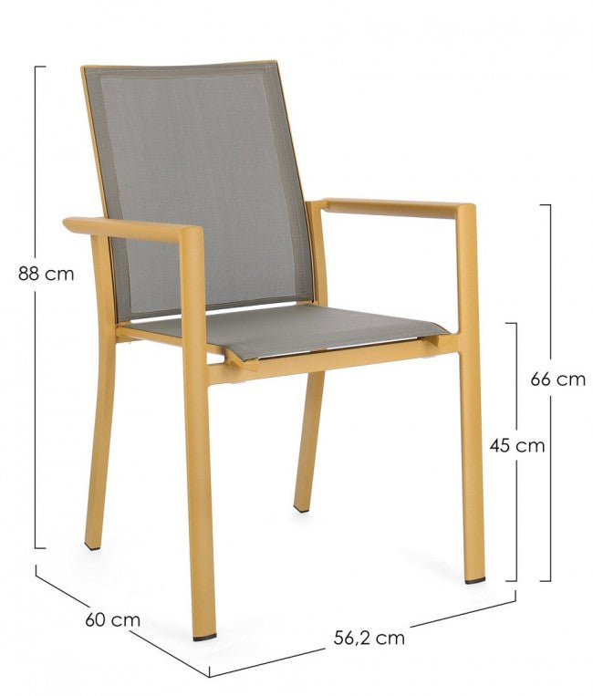 4x Chaise C-Br Konnor Moutarde